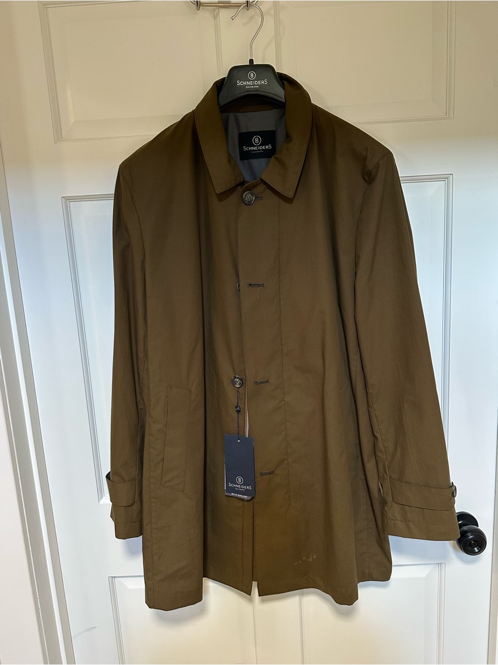 NWT Schneider Men's Olive Trench Coat